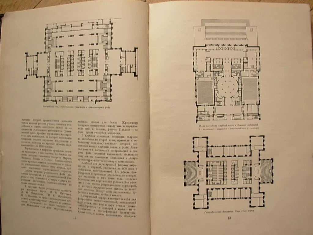 Construction of Moscow skyscraper Soviet Russian Architecture 7 SISTER Rare 1953